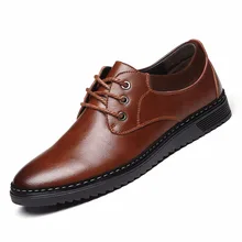 2017 Classic Men Flats Leather Handmade Casual Shoes Fashion Chaussure Homme Zapatos Hombres Lace-Up Male Shoes 3115