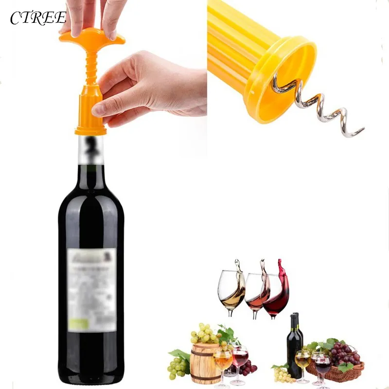 

CTREE 1Pc Simple Bottle Opener Wine Stopper Stainless Steel Practical Red Wine Corkscrew Bar Easy Clean Bartender Tools C344