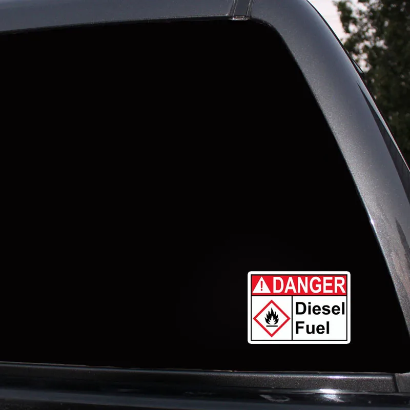 YJZT 16*11 см персональные опасности дизельного топлива Предупреждение ющие знаки пвх Графический стикер автомобиля Наклейка C1-8309