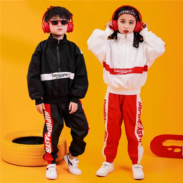 

Children's costumes dance Set 10 12 14 16 Years Spring 2019 jazz dance costumes for girls hip-hop t-shirt for kids 180