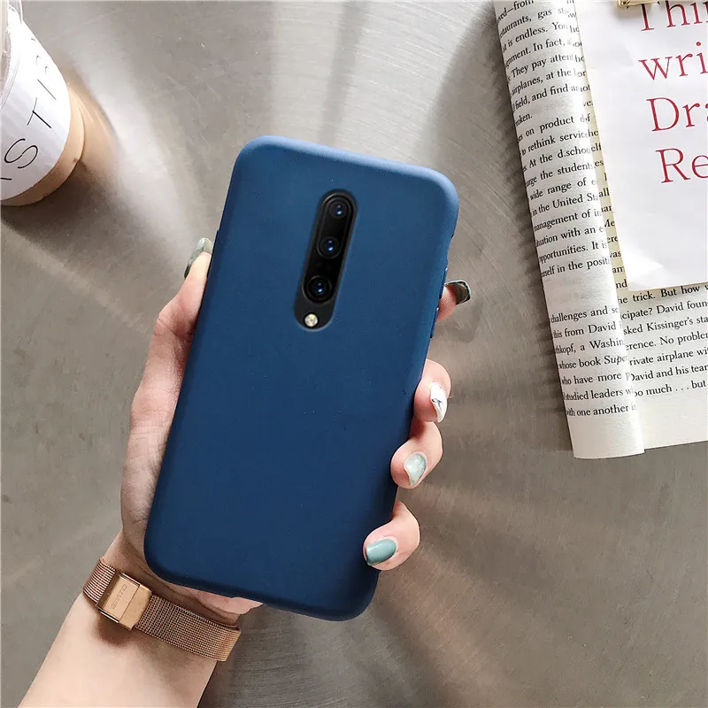 Силиконовый чехол на руку для oneplus 7 pro 6 6t 5 5t 7t держатель на запястье держатель для телефона Подставка мягкий чехол s one plus 7 задняя крышка - Цвет: navy case only