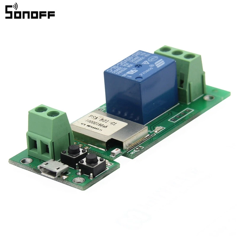 

SONOFF for IOS/Android USB 5V DIY 1 Channel Jog Inching Self-locking WIFI Wireless Smart Home Switch APP Remote Control Module