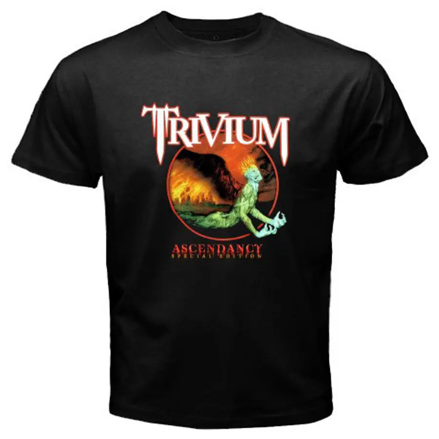 Новая мужская черная футболка TRIVIUM ASCENDANCY Metal Rock Band от S до 3XL2018 | Мужская одежда