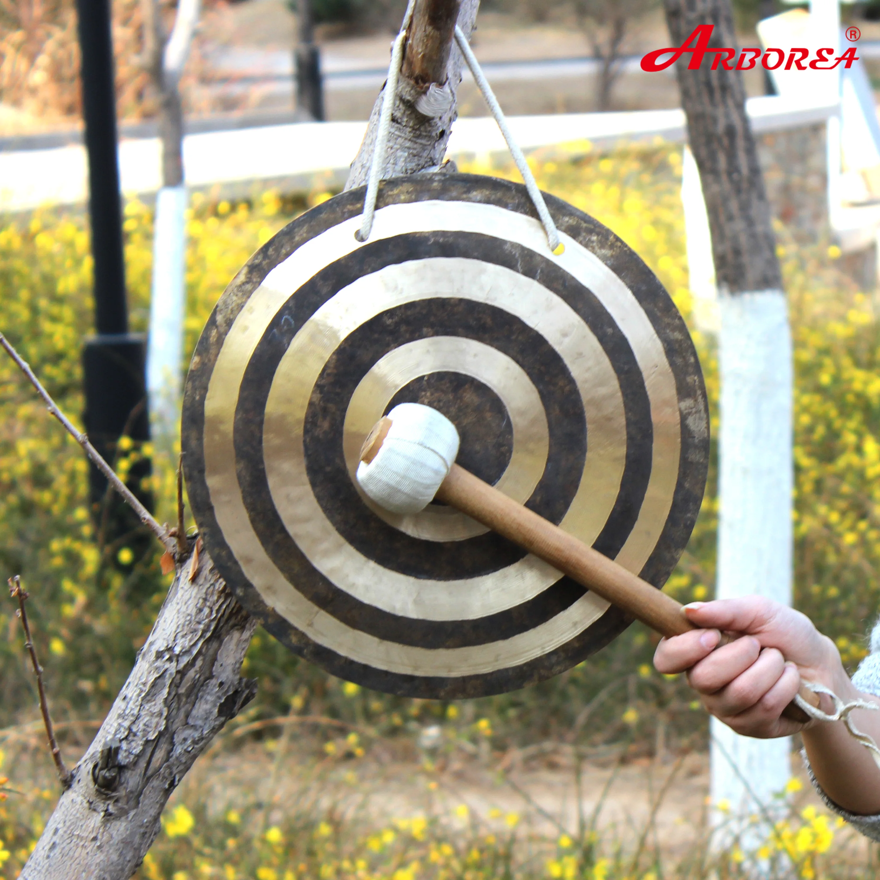 100% ручная работа 16 ''Sun Wind Gong включает в себя одну палку gong|Гонг и цимбалы| |