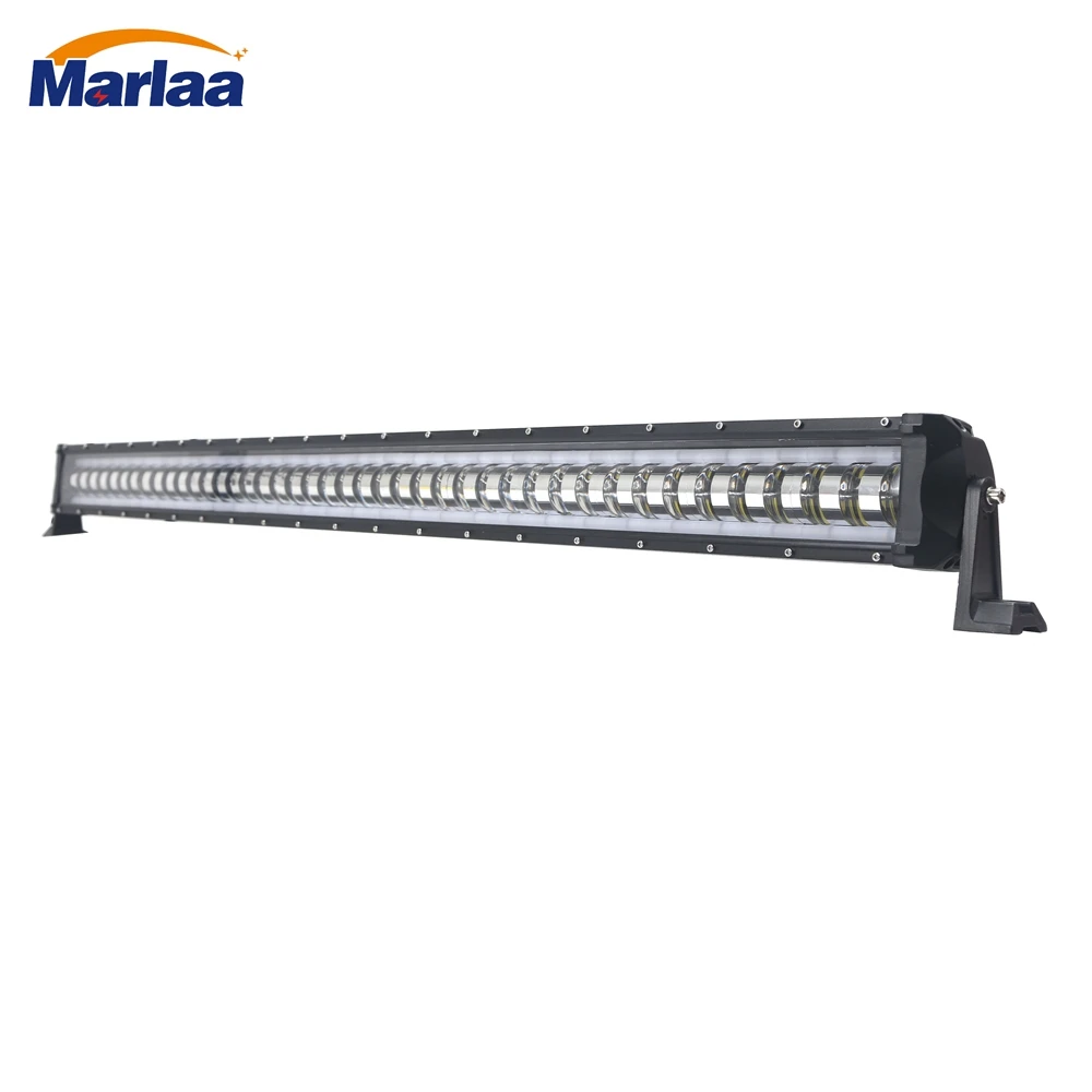 

Marlaa White Halo Ring 46 inch One Row LED Light Bar 12V 24V Combo Beam for Offroad Boat Car Truck ATV SUV 4WD 4x4 Work LED Lamp