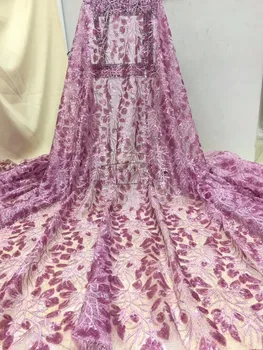 

High Quality Sequins Mesh Lace Fabric African Nigerian Embroidered Sequined Guipure Tulle Net Laces For Indian Lady Dress