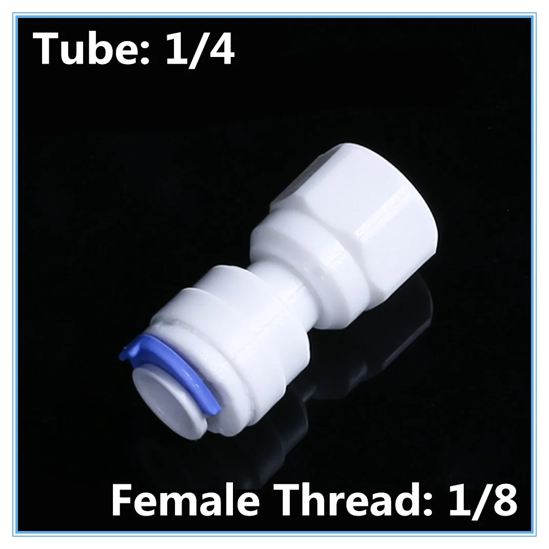 5pc 1/4" OD Tube to 10.5mm Female Thread Plastic pipe Fitting