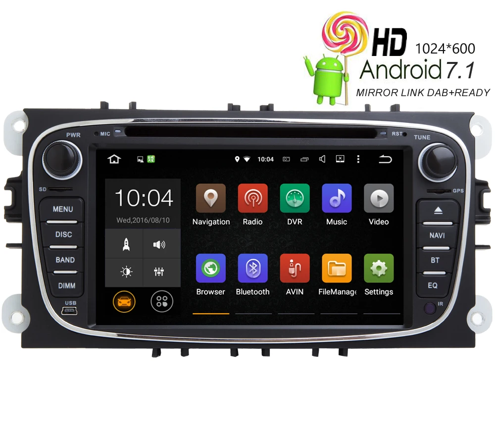 Best HIRIOT Car DVD GPS Player Android 7.1 Navigation For Ford Focus Mondeo C-Max Radio BT Map Mirror Link 4G/Wifi RK3188 2G RAM DAB+ 0 Best HIRIOT Car DVD GPS Player Android 7.1 Navigation For Ford Focus Mondeo C-Max Radio BT Map Mirror Link 4G/Wifi RK3188 2G RAM DAB+ 0