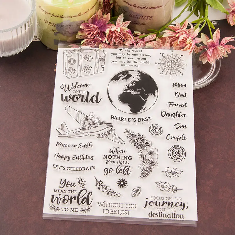 

ZFPARTY World Transparent Clear Silicone Stamp/Seal for DIY scrapbooking/photo album Decorative card making