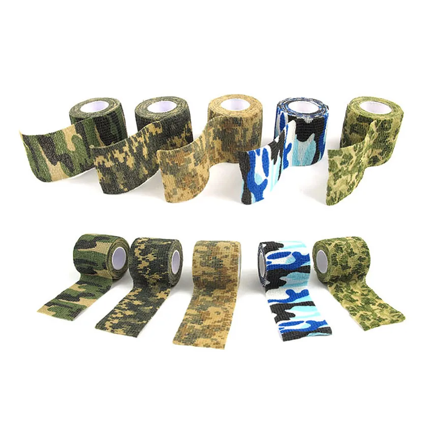 

Camo Tape Non-woven Self-adhesive Camouflage Wrap Outdoor Hunting Cycling Waterproof Non-Slip Camo Stealth Tape 5cmx4.5m Durable