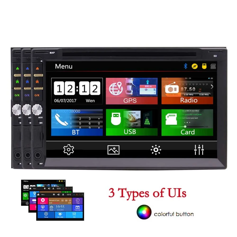 

EinCar 7'' Double Din Car GPS Navigation Stereo in Dash Car DVD Player Autoradio Bluetooth USB/SD/MMC/Aux-in FM/AM Radio Receive