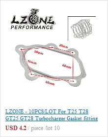 LZONE-турбокомпрессор 49377-04300 Комплект прокладок подходит для TD04 TD04L для Subaru FORESTER Impreza JR4851