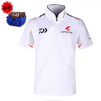 

Men Fishing Clothing Short Sleeve Fishing Jacket Coat Running Riding Shirt Fishing Clothes