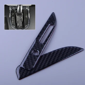 

beler Black Carbon Fiber Interior Gear Shift Position Panel Trim Strip Cover Fit for Ford Mustang 2015 2016 2017 2018
