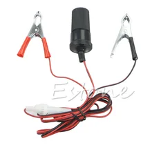 DC 12V авто клип на Прикуриватель разъем для батареи зажимы адаптер питания