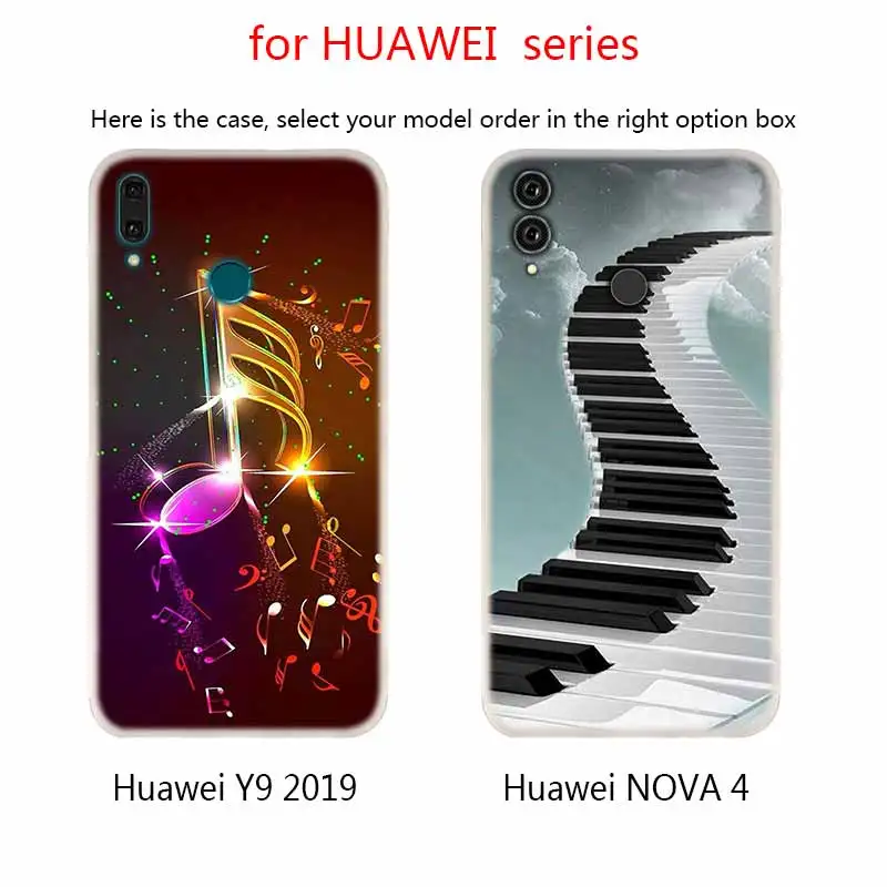 Мягкий силиконовый чехол для Huawei Mate 30 20 10 Lite Pro 20X Y9 2018 2019 NOVA 3 черно белый
