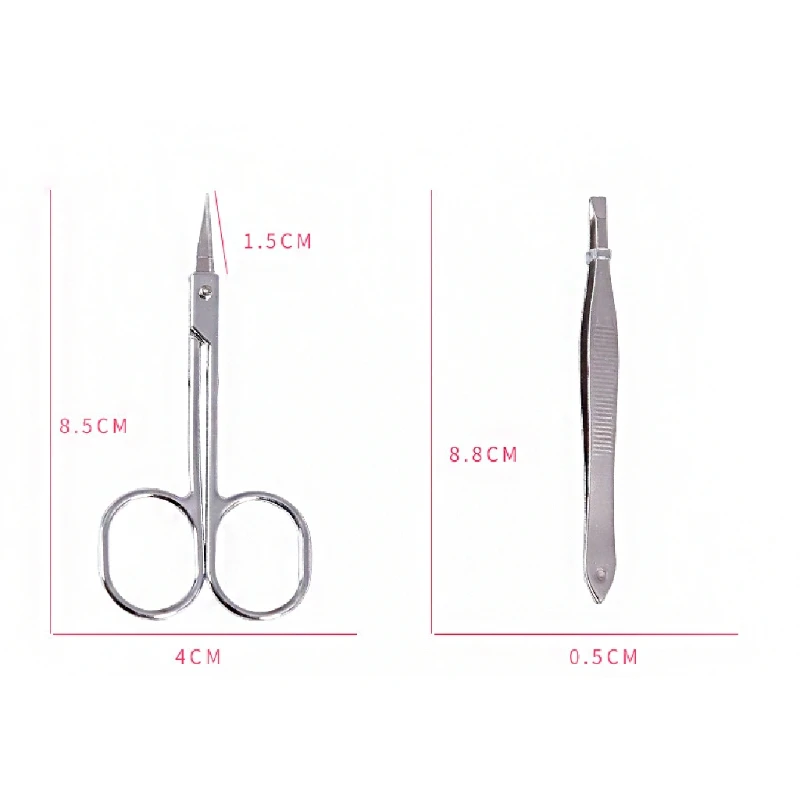 2 шт./компл. Нержавеющая сталь инструмент костюм макияж бровей ножниц+ Пинцет
