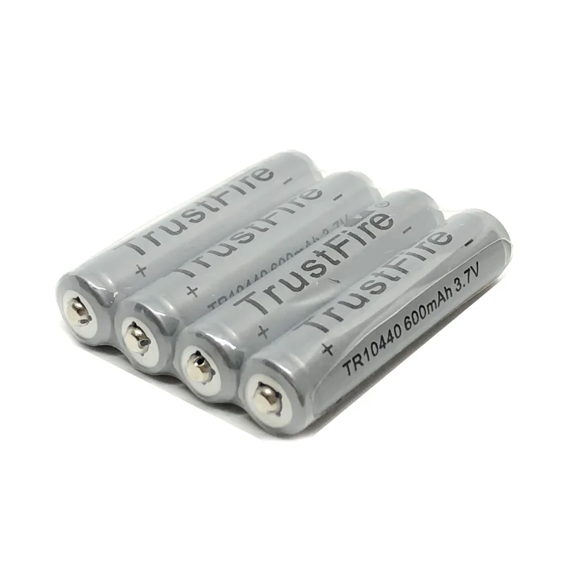 TrustFire защищенные 10440/AAA 600mAh 3,7 V литиевые аккумуляторные батареи с PCB источник питания для светодиодный фонарик