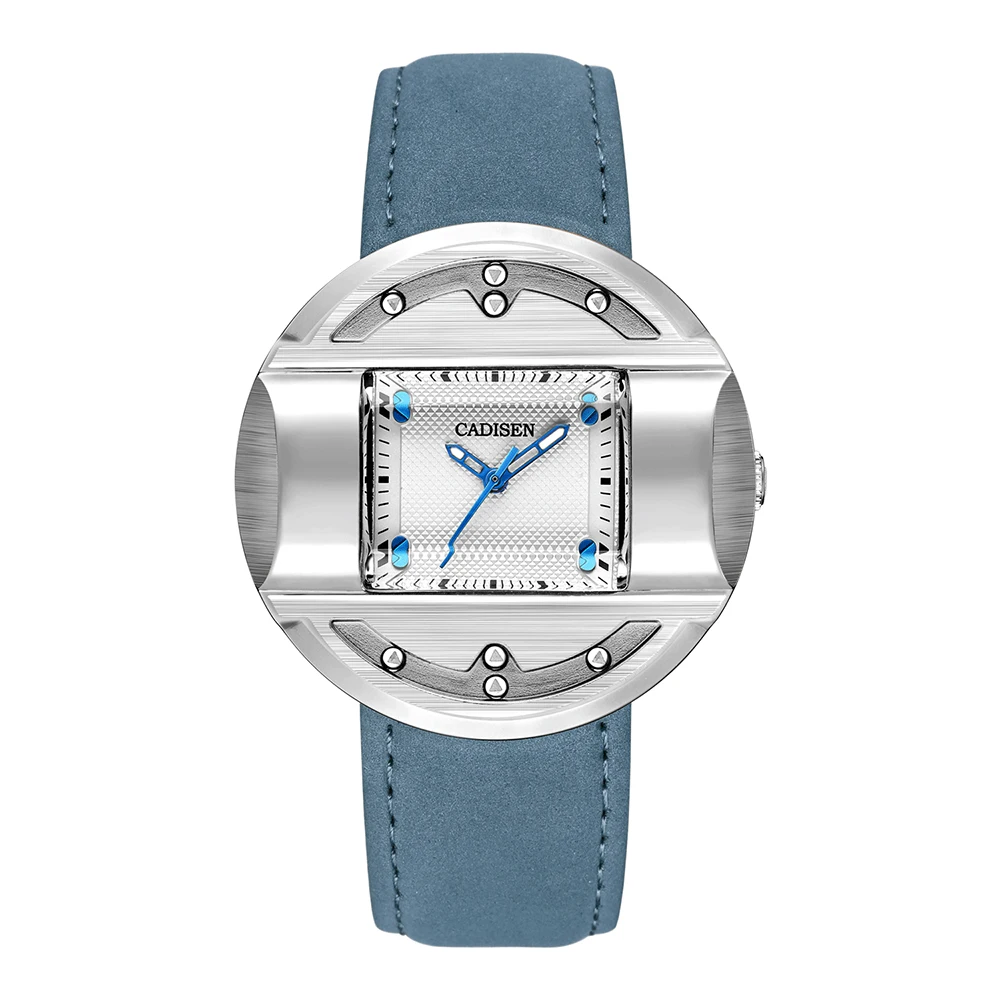 

CADISEN C2027 Simple Fashion Men Watch Leather Strap Quartz Movement Watch Waterproof Casual Clock Wristwatch for Male