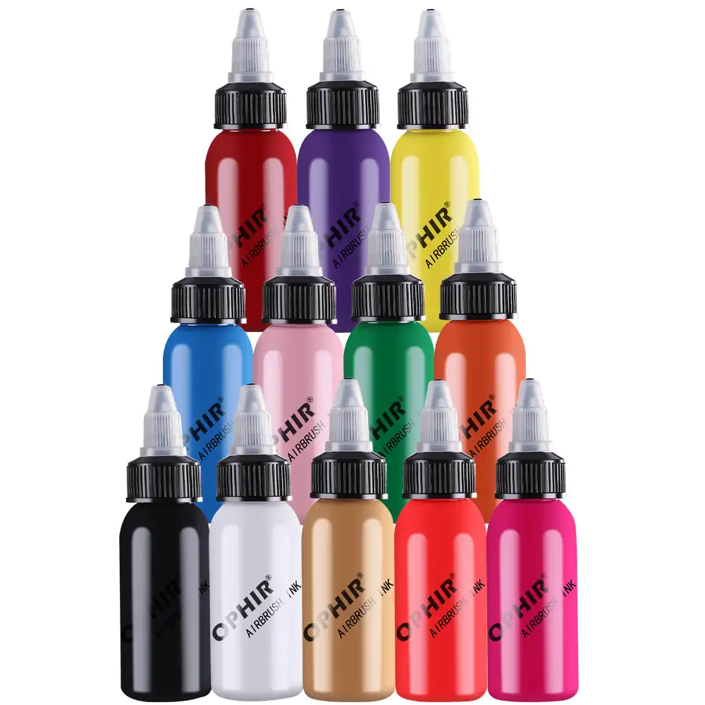 OPHIR Airbrush Nail Ink for Nail Stencil Art Polishing 10 ML/Bottle