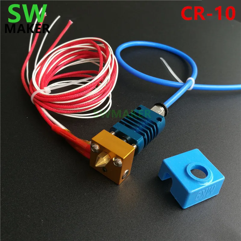 

SWMAKRE CR10 Hotend Extruder kit Assembled Full Metal J-head with MK8 Silicone Sock for Creality cr-10 CR-10S 3D printer