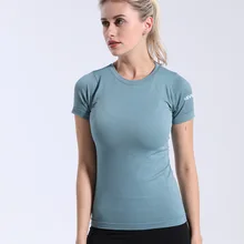 Новинка, Йога, фитнес-одежда, женские летние быстросохнущие топы, тренировочная футболка трико для фитнеса, топ с короткими рукавами для женщин