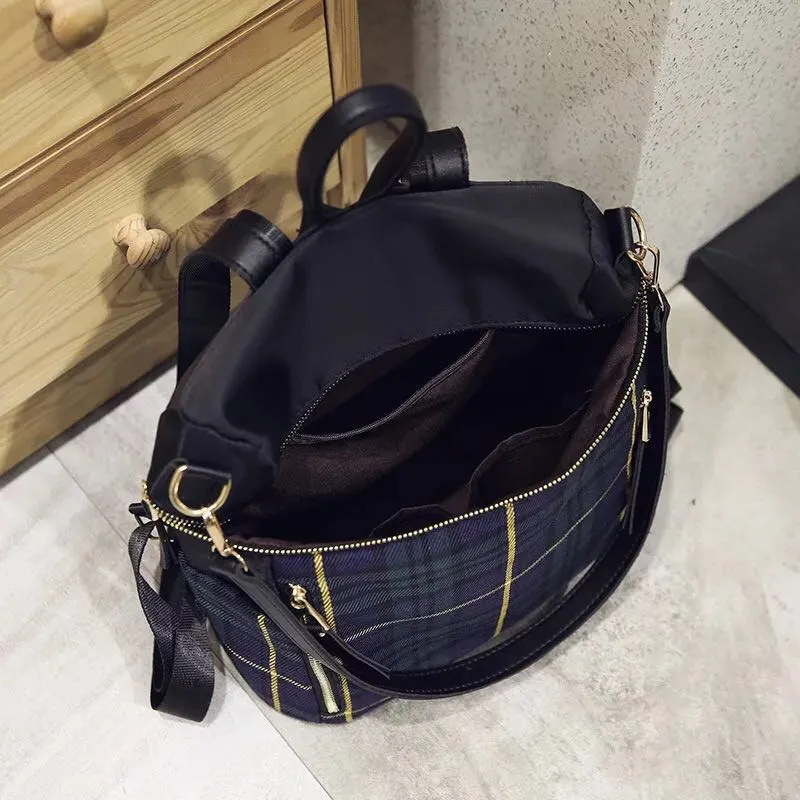 Nuevas Mochilas a cuadros de tela Oxford para mujer mochila de moda para mujer Mochilas escolares de diseño para adolescentes niñas mochila de viaje Nuevas Mochilas a cuadros de tela Oxford para mujer mochila de moda para mujer Mochilas escolares de diseño para adolescentes niñas mochila de viaje