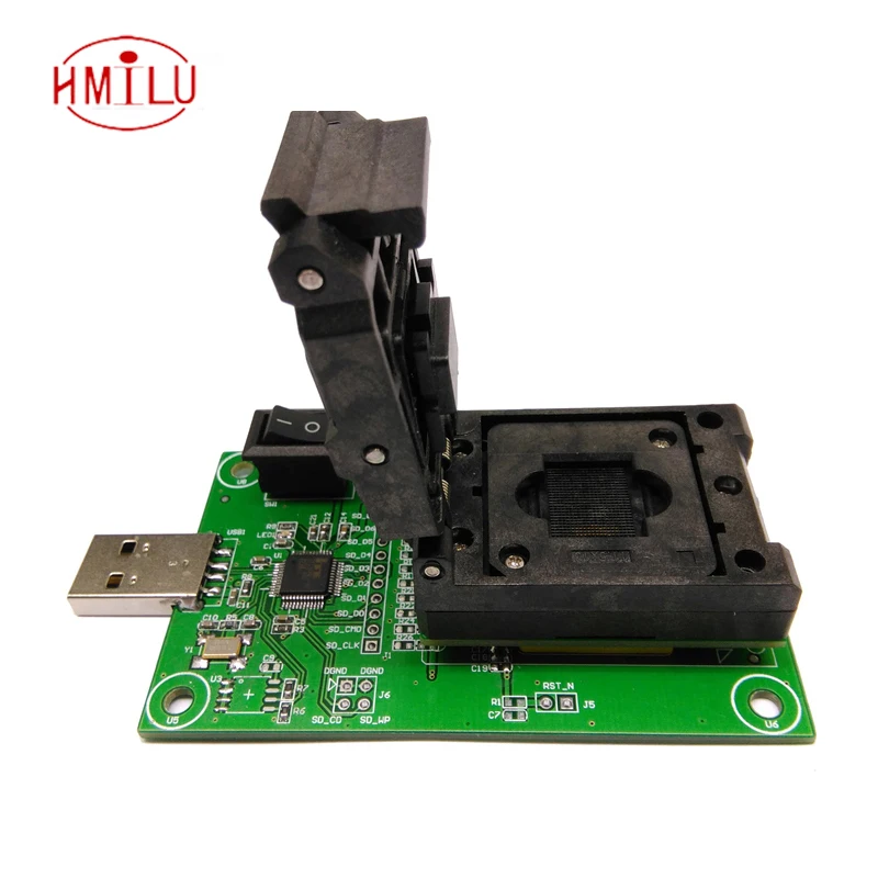

Clamshell Structure eMCP221 Reader to USB, for BGA 221 testing, size 11.5x13mm, nand flash programmer