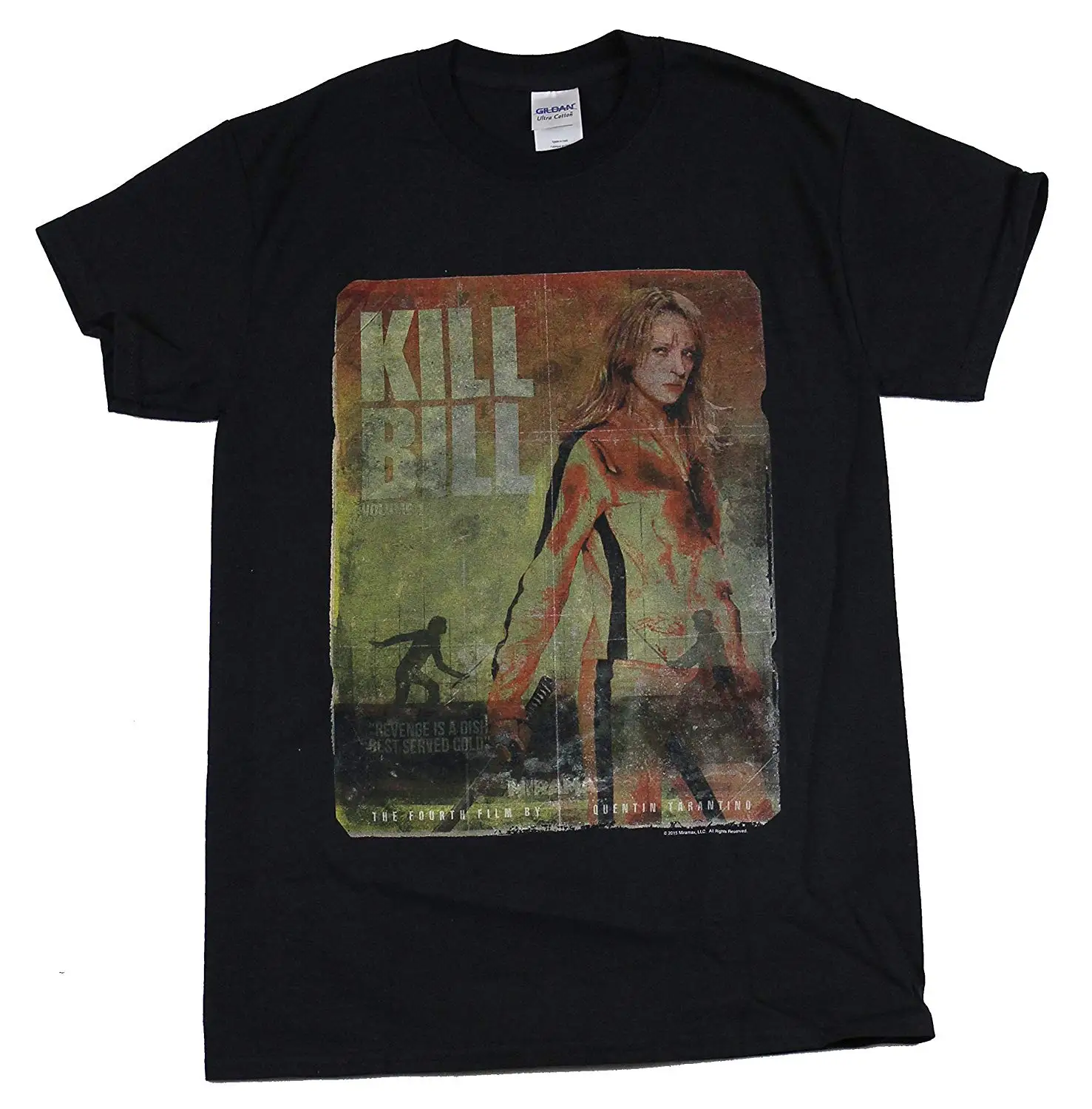 Мужская футболка Kill BILL-Dirty Bloody с изображением постера брендовая Футболка принтом