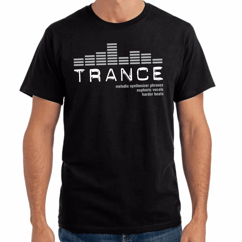 

Men 2018 Brand Clothing Tees Casual Male Best Selling T Shirt Trance Eq Youth Round Collar Customized Cotton Music T-Shirts