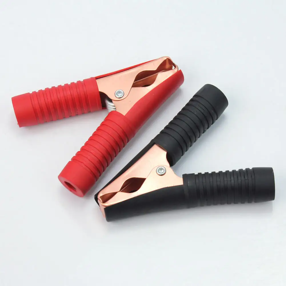 2 Pcs 100A Car Auto Battery Test Metal Clip Crocodile Alligator clips