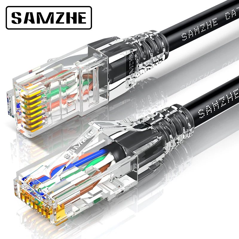

SAMZHE Cat 6 Ethernet Cable wire RJ45 Standard Patch Cable Twisted Pairs Internet Project Engineering wire for Home TV Computer
