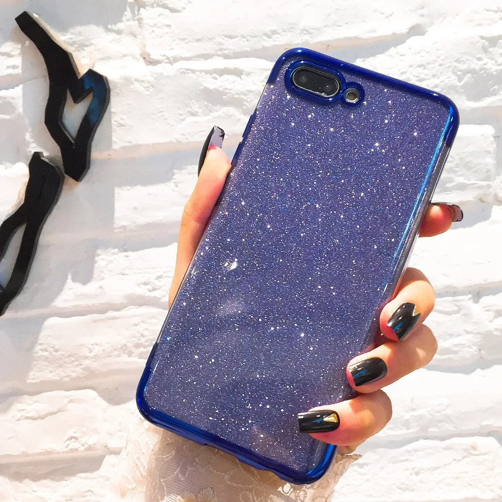 Glitter Bling Phone Cases For Huawei Mate 20 Lite Case Silicone Plating Soft Cover For Huawei P20 Pro P10 Plus Y6 Y7 Prime 2018 (3)