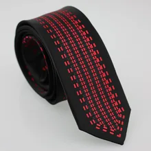 YIBEI coahella ties мужской обтягивающий галстук дизайн черный с красными сетками вертикальные полосы микрофибра галстук узкий галстук