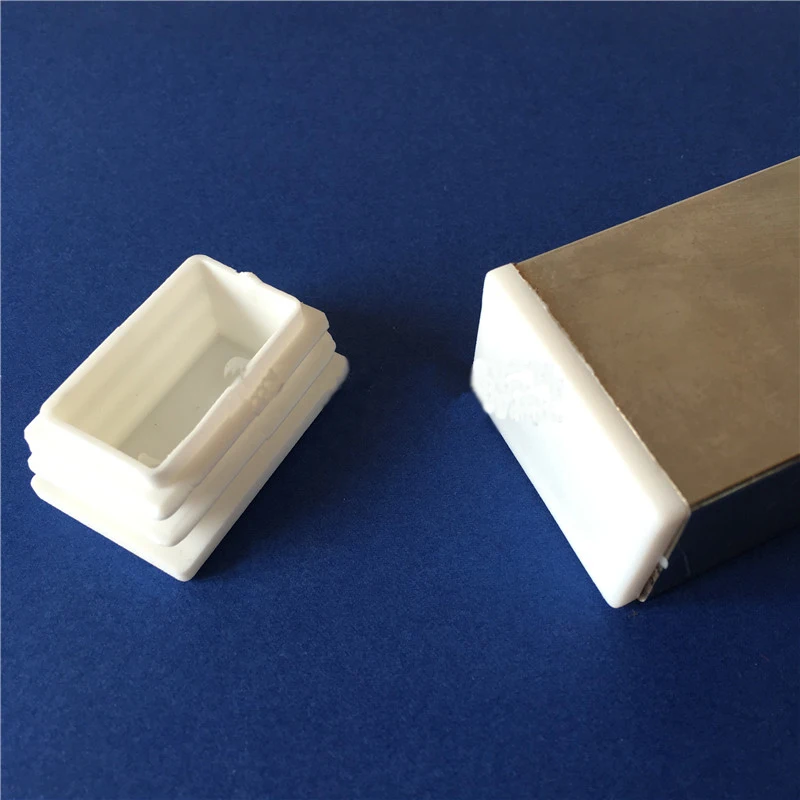 25*38 мм Белая Квадратная трубчатая заглушка пластиковая нескользящая подставка