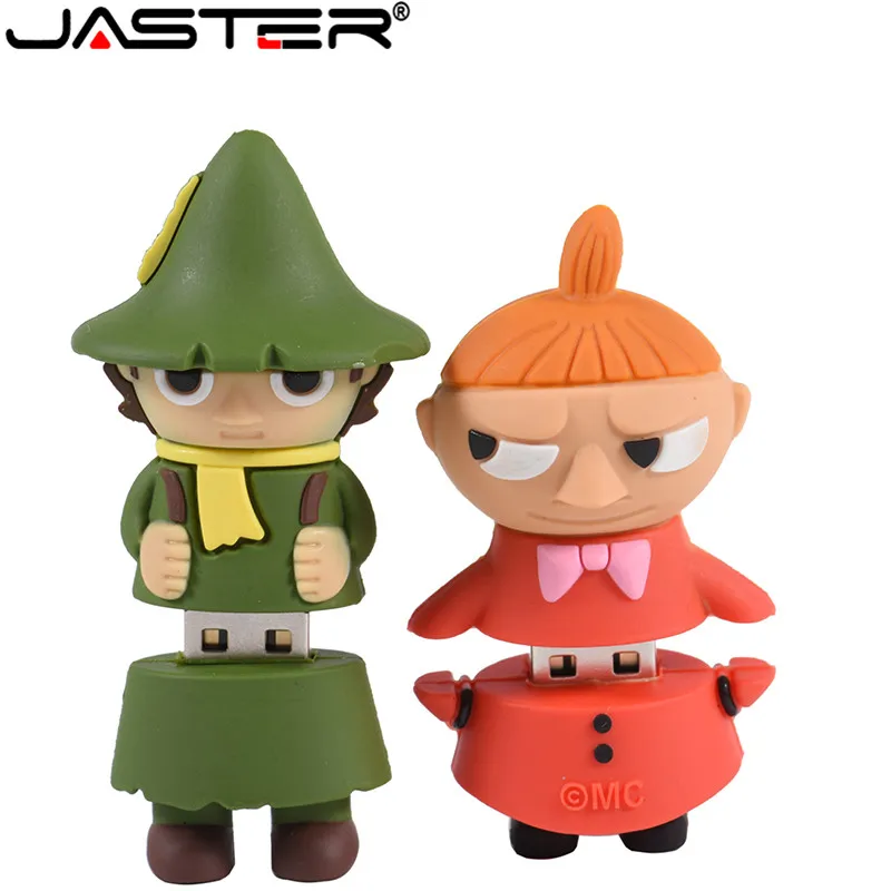 JASTER USB 2,0, флеш-накопитель, 64 ГБ, 32 ГБ, 16 ГБ, 8 ГБ, 4 Гб, мультяшная карта памяти Moomin Valley, милая маленькая My/Snufkin, usb флеш-накопитель