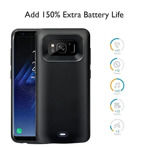 Для samsung Galaxy S8 Батарея Зарядное устройство чехол 5000 мАч Портативный резервного