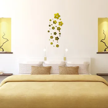 

2016 new limited stickers home decorationMulti-piece Package time-limited flower acrylic 3d sticker mirror wall