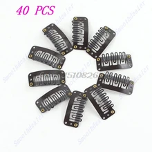 40 шт. u-образная металлическая заколка для наращивания волос парик Уток 32 мм блонд коричневый# E207Y# Лидер продаж