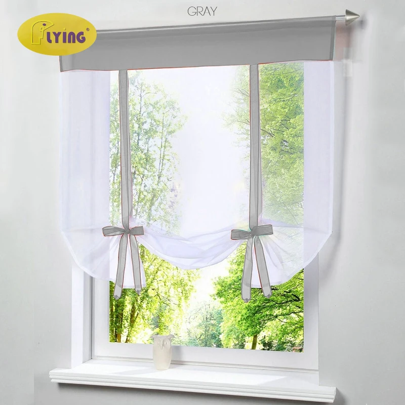

Flying Window Tulle Yarn Kitchen Bay Screen Curtains for Living Room Divider Home Transparent Sheer Curtain Drapes Window Voile