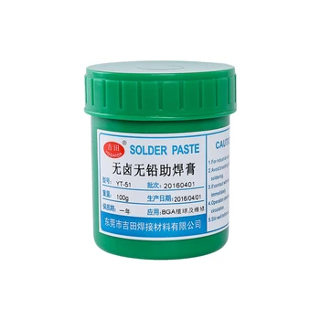 

YT-51 100G Mobile Phone Bga Rework Solder Paste Flux Zero Halogen Lead-Free 30G Syringe High-End Electronic Welding Repair Tool