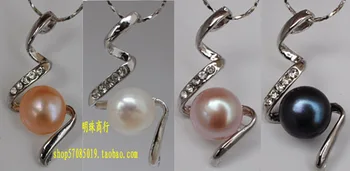 

CHEAP PROMOTION MIX COLOR 9-10mm Big Size Natural Freshwater Real Pearl Pendant Classical Unique Jewellery Charm Jewelry Gift