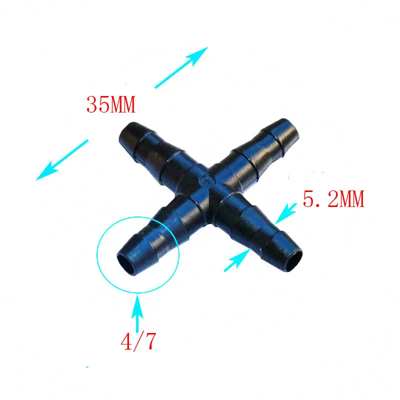 Wxrwxy оросительный шланг 1/" Крест делитель воды 4 способ barb разъем разветвитель для садового шланга оросительный соединитель колючий 4/7 30 шт