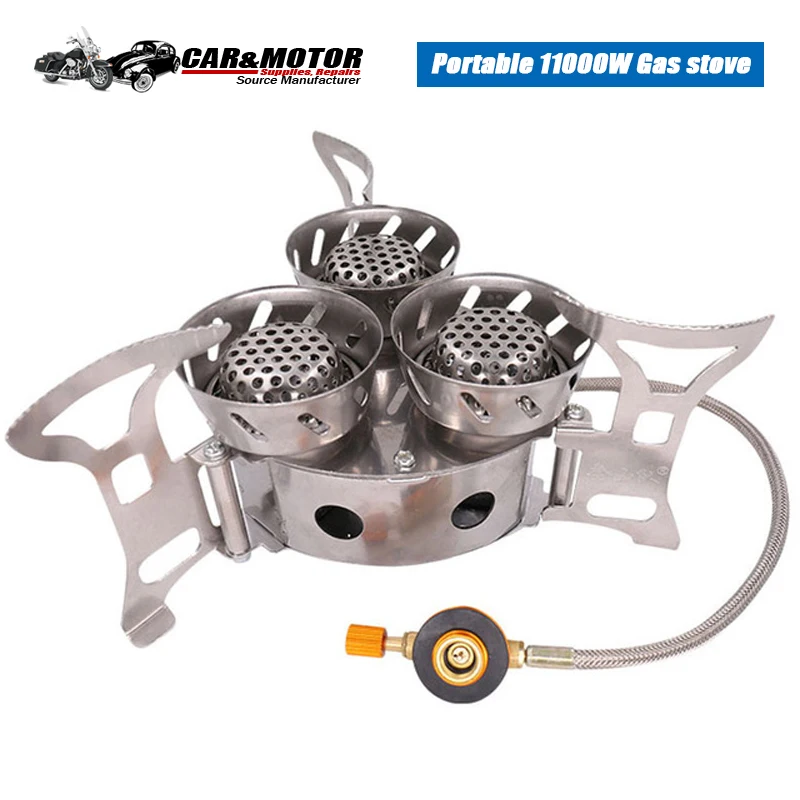 

2019 folding camping windproof stove outdoor Hiking portable folding gas stove Picnic Butane Gas Cooker grill burning furnace