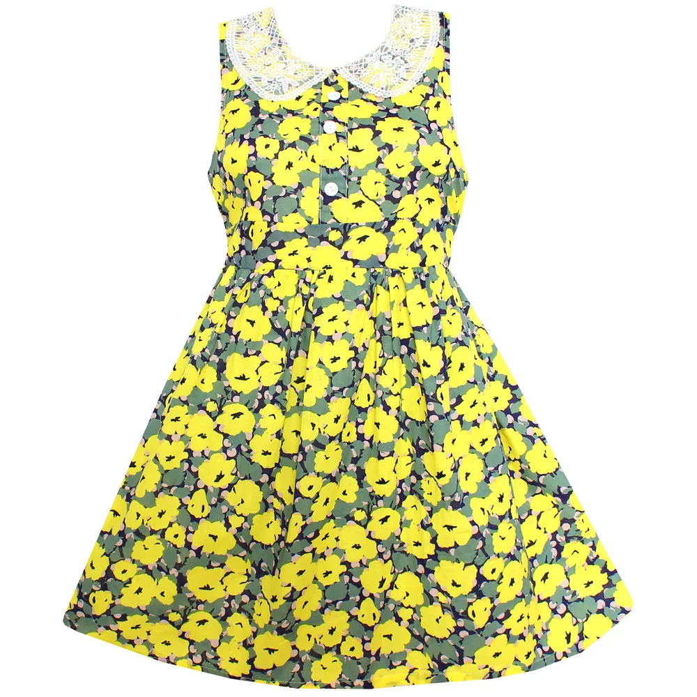 

Shybobbi Girl Dress Floral 100% Cotton Sundress Party Birthday Princess Baby Kids Clothing Size 2-10T