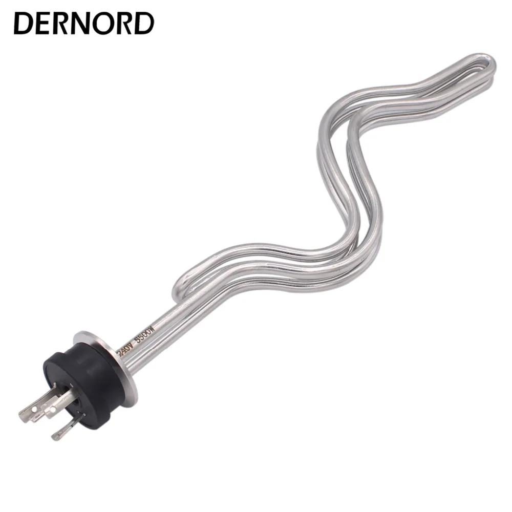 Dernord 240 V 5500 W 1,5 "Tri-clamp пульсация Нагревательный элемент Нержавеющая сталь погружной водонагреватель с L6/30 P штепсель с поворотным замком