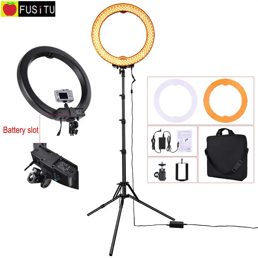 

18"55W 240 LED Ring Light Kit RL-18 Camera Photo/Studio/Phone/Video 5500K Photography Dimmable Ring Lamp with Tripod stand