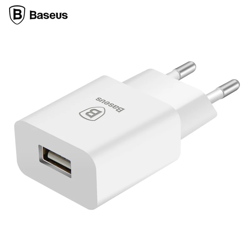 Baseus EU Plug 5V2A Travel USB Charger Fast Charging Adapter Wall Phone Charger For iPhone 6 6s Samsung s7 Note7 HTC Vive Tablet