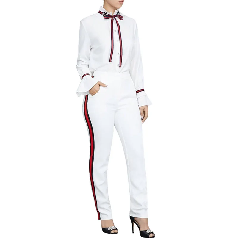

Fashion Leisure Set Cuffs Sleeves Womens Set European And American Women Autumn And Winter New Sports Set