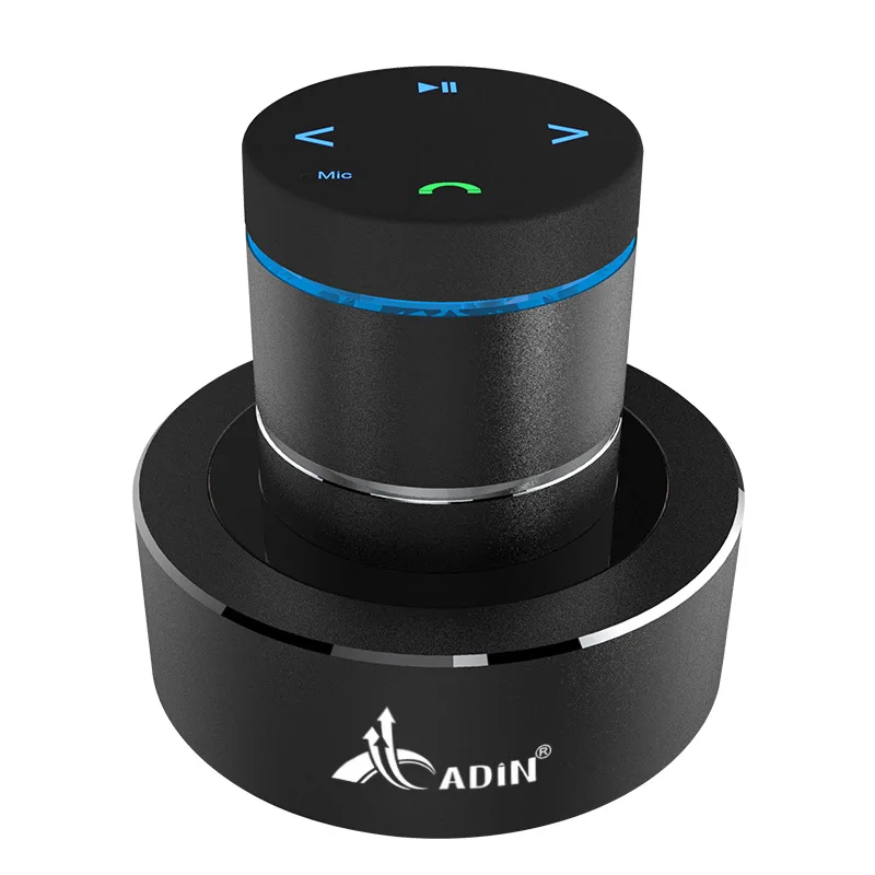 ADIN 26 Вт металлическая Вибрация Bluetooth динамик NFC Сенсорный HIFI портативный мини беспроводной сабвуфер динамик 360 стерео звук громкий динамик s - Цвет: Black